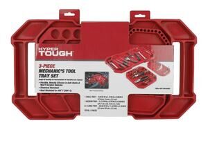 Hyper Tough 3 Piece Silicone Tool Organizer Tray Flexible Red Automotive Use New